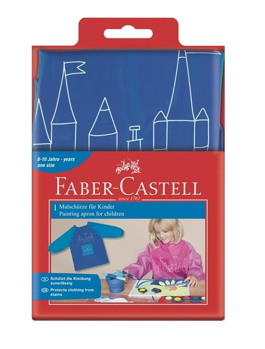 Faber-Castell Malschürze, Einheitsgrösse (ab 6 Jahren), Polyester, Blau, mit Klettverschluss