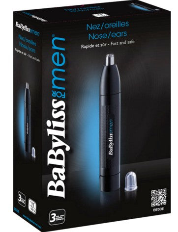 BaByliss Nasen- & Ohrtrimmer E650E – batteriebetrieben (AA), wasserdicht – schwarz