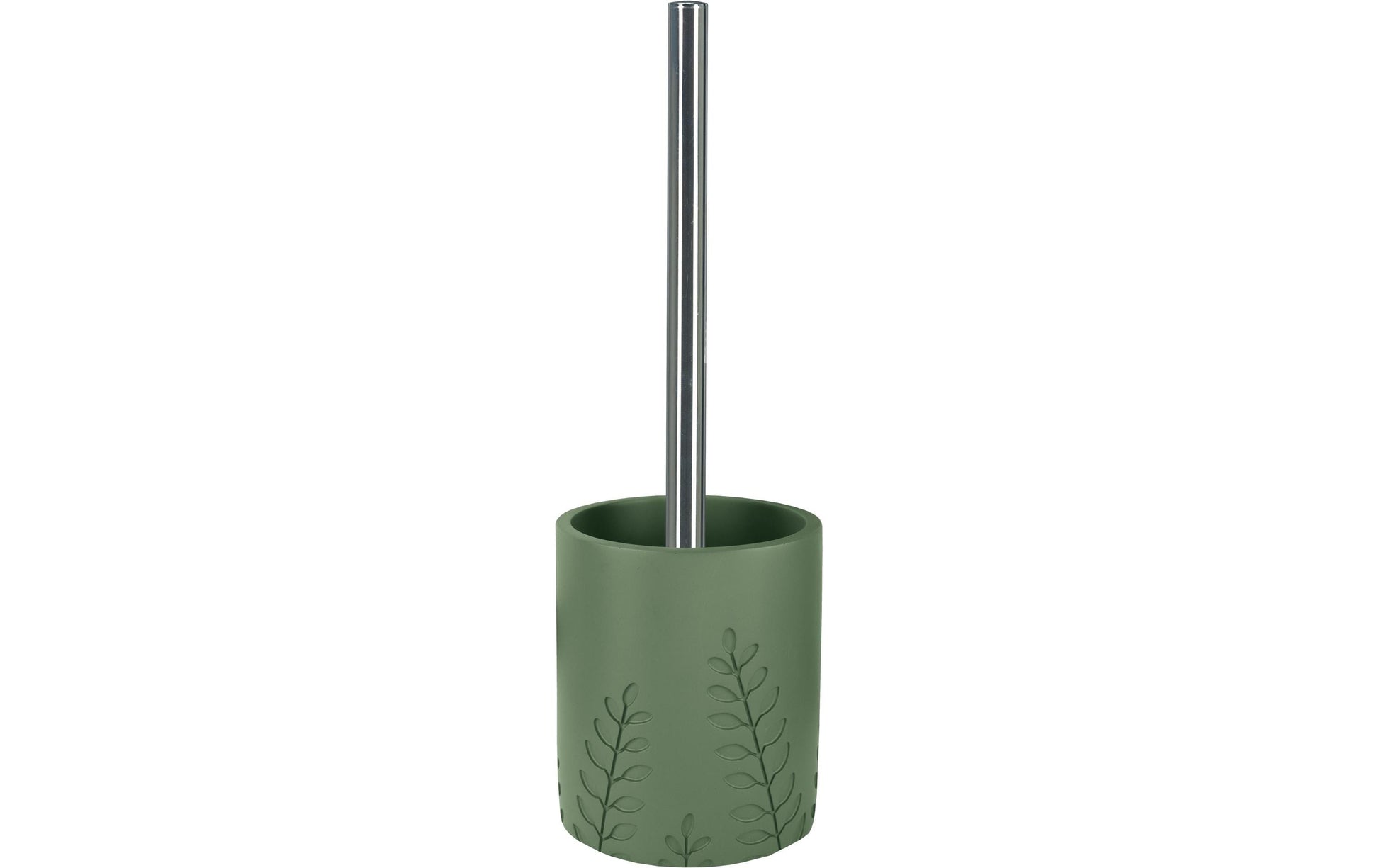 Kleine Wolke Brace – WC-Bürstenset – Polyresin, Olivgrün, H 36 cm, Ø 9,6 cm