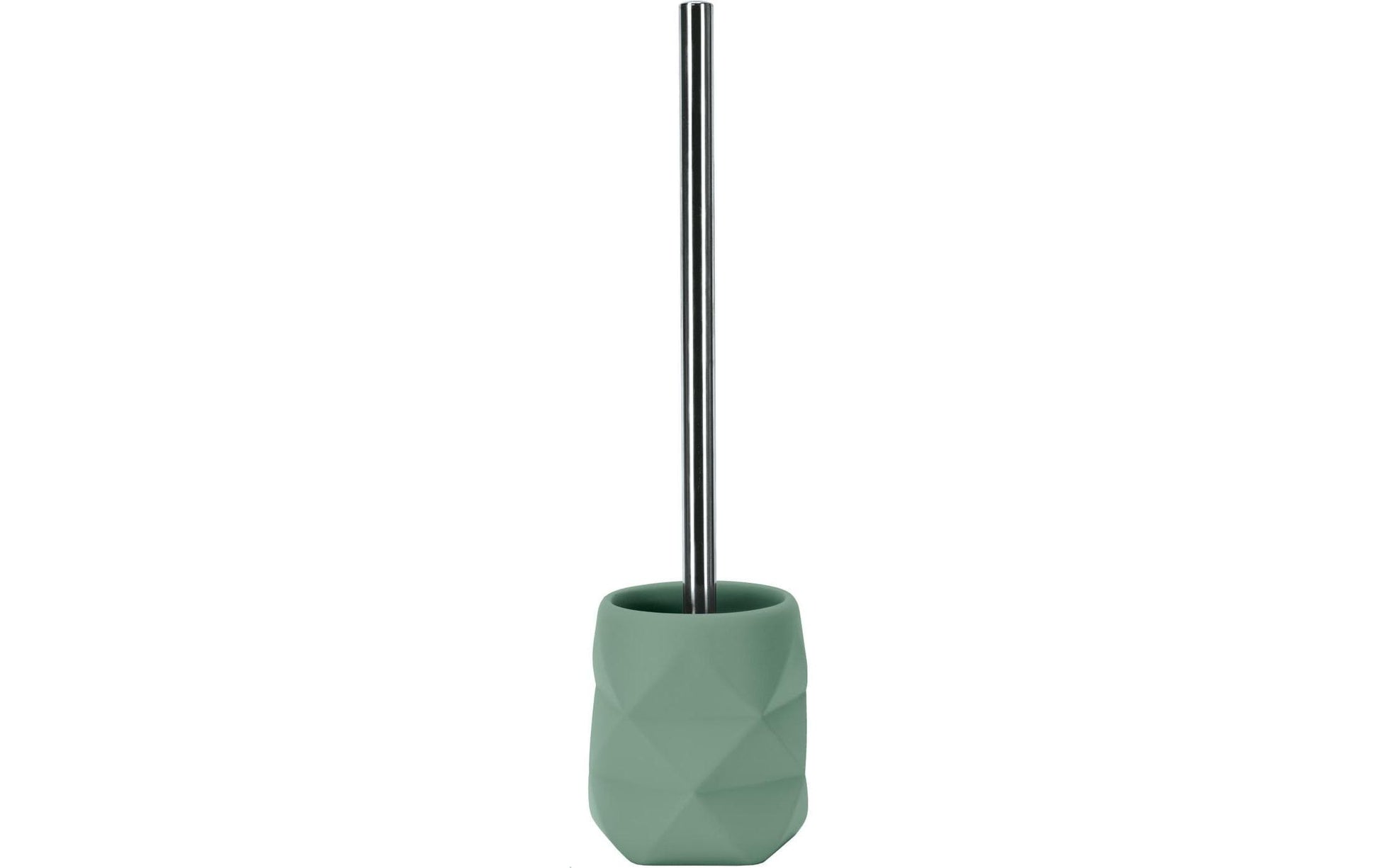 Kleine Wolke WC-Garnitur Crackle – Polyresin, Olivgrün, 10,6 × 10,6 × 39,0 cm