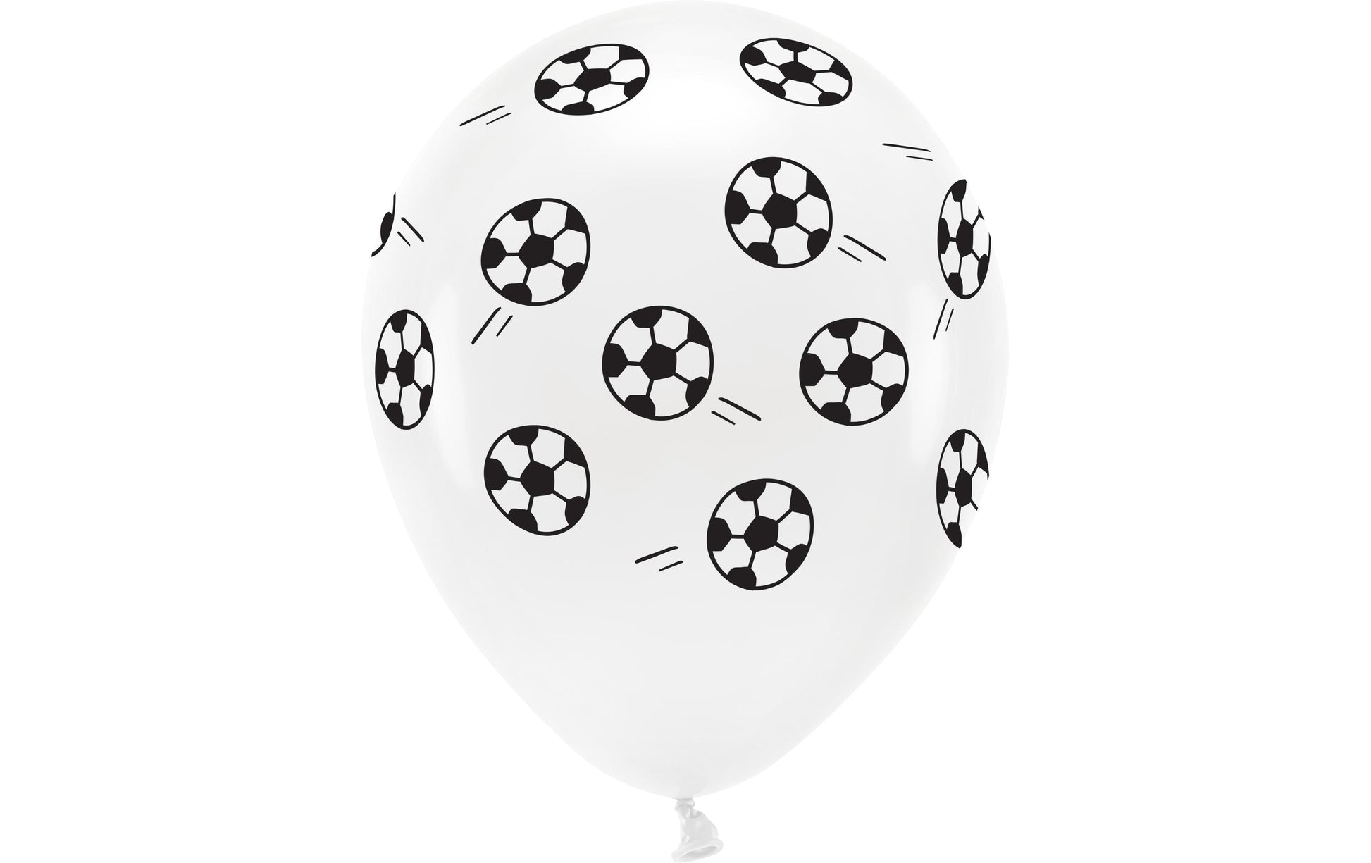 PartyDeco Fahrzeug Luftballons – Schwarz/Weiss – Ø 33 cm – Latex – 6 Stk