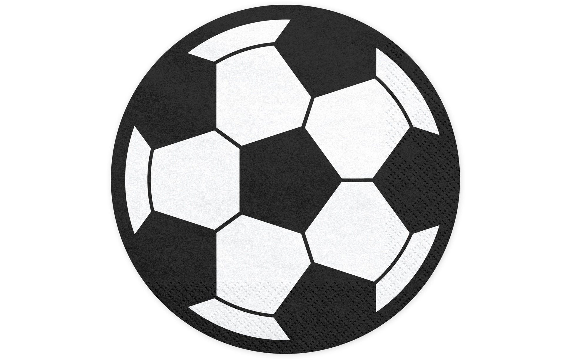 PartyDeco Servietten Fussball Schwarz/Weiss – 27 × 27 cm, 3-lagig – 20 Stück