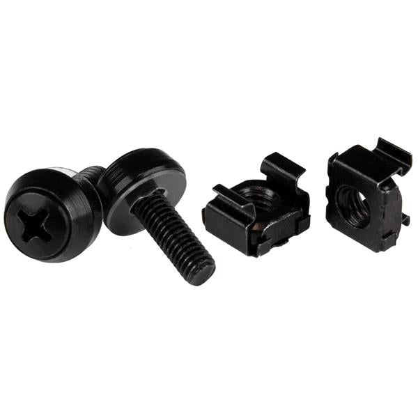 StarTech.com Schrauben + Käfigmuttern M5 – 12 mm, Schwarz, 100 Stk.