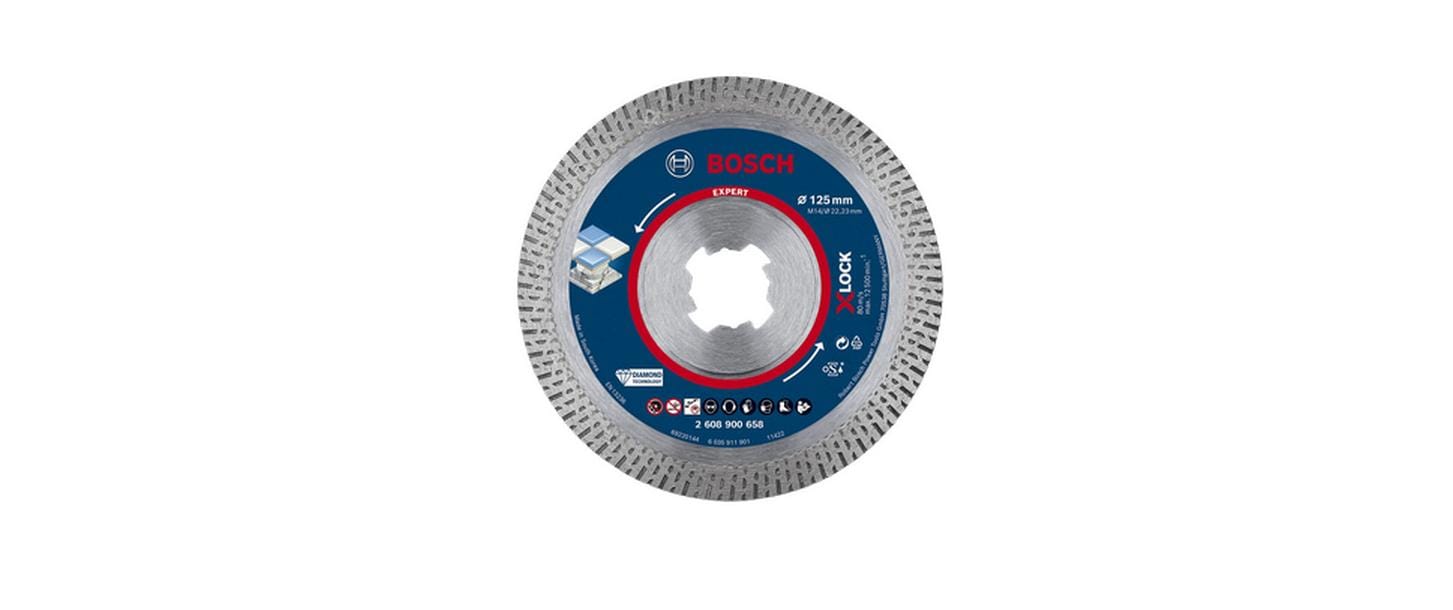 Bosch EXPERT HardCeramic X-LOCK Diamanttrennscheibe 115 × 22,2 × 1,4 mm Diamant – für Fliesen – 1 Stk