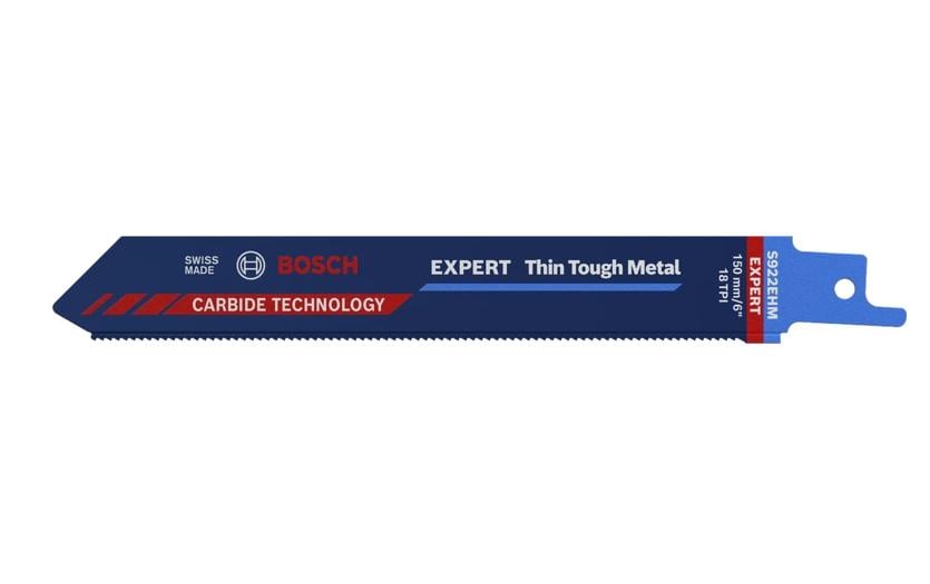 Bosch EXPERT Thin Tough Metal S 922 EHM Säbelsägeblatt 150 mm, 1,4 mm Hartmetall – für Edelstahlblech (dünn) –