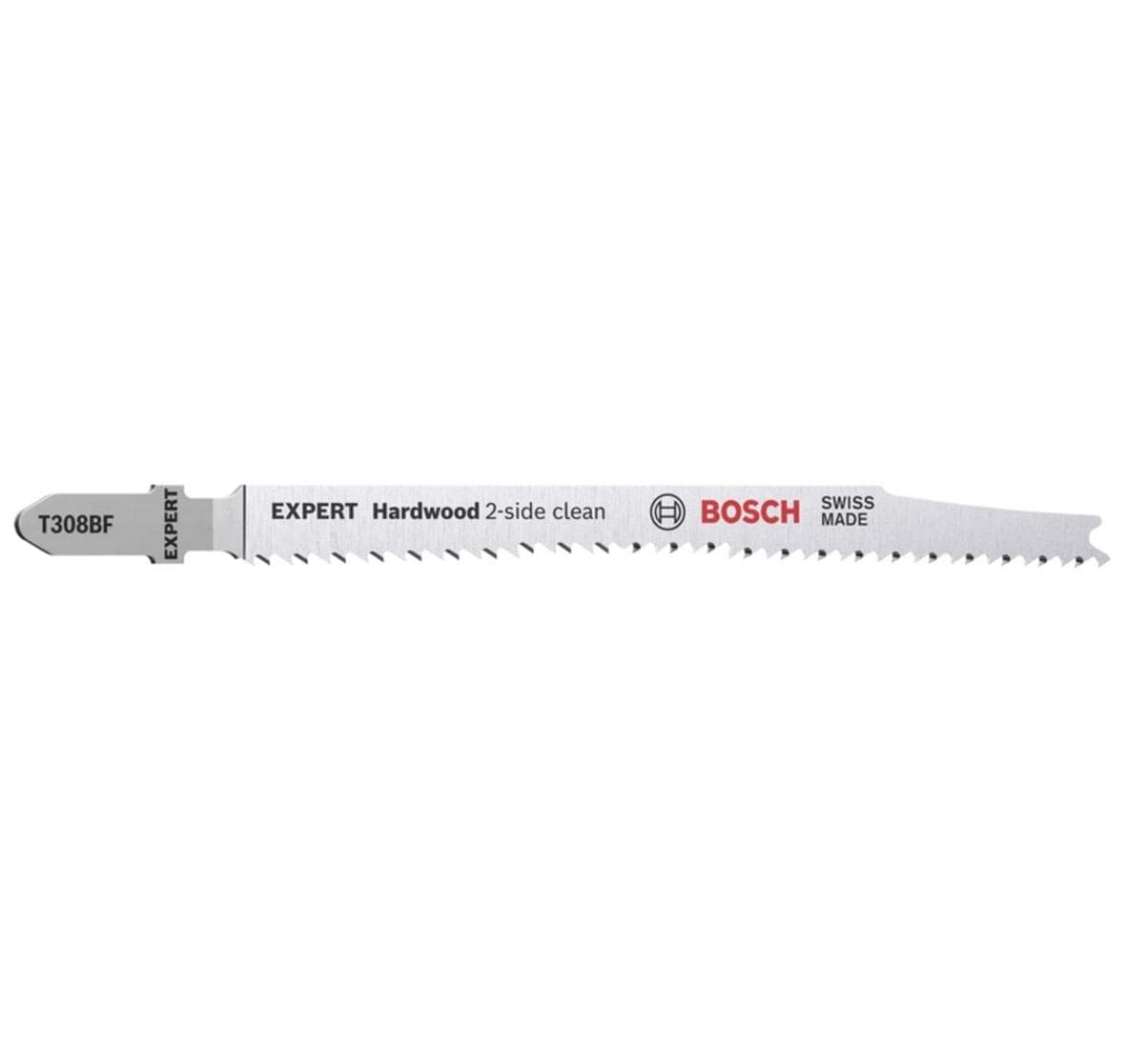 Bosch Stichsägeblatt, EXPERT Hardwood 2-SEITIG SAUBER, T308 BF, 117 mm, Edelstahl, 5 Stk.