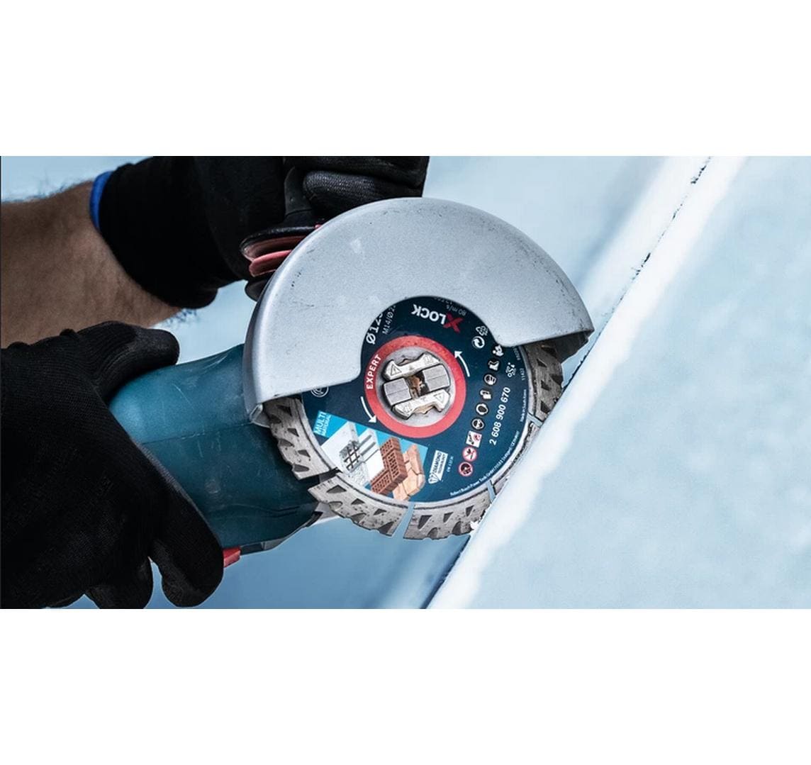 Bosch Professionelle EXPERT MultiMaterial Diamanttrennscheibe 125 × 22,2 × 2,2 mm – für Mauerwerk & Beton – 1 St