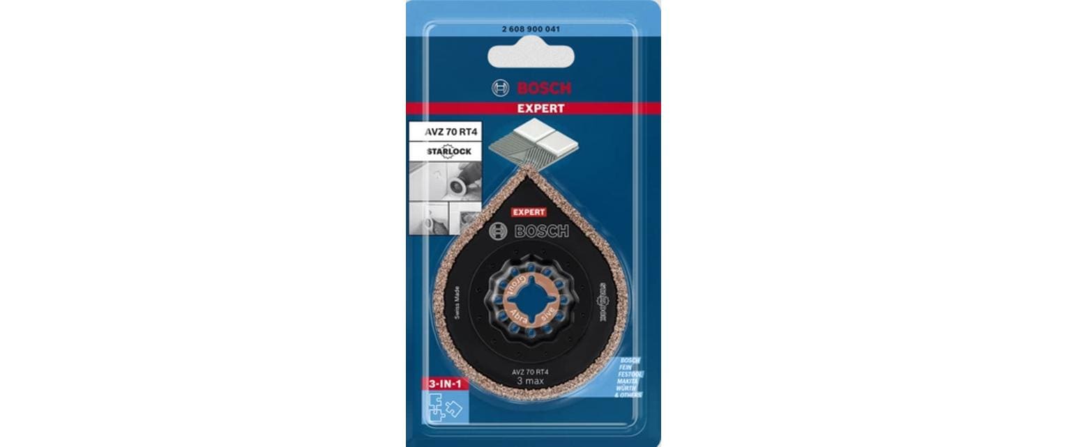 Bosch Schleifblatt, EXPERT 3 max AVZ 70 RT4, 70 mm, schwarz, grau