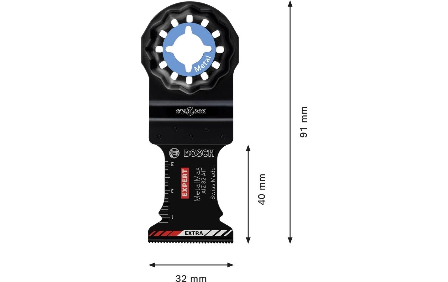 Bosch Professionelles EXPERT MetalMax AIZ 32 AIT Sägeblatt 32 × 40 mm – für Metall – 1 Stk