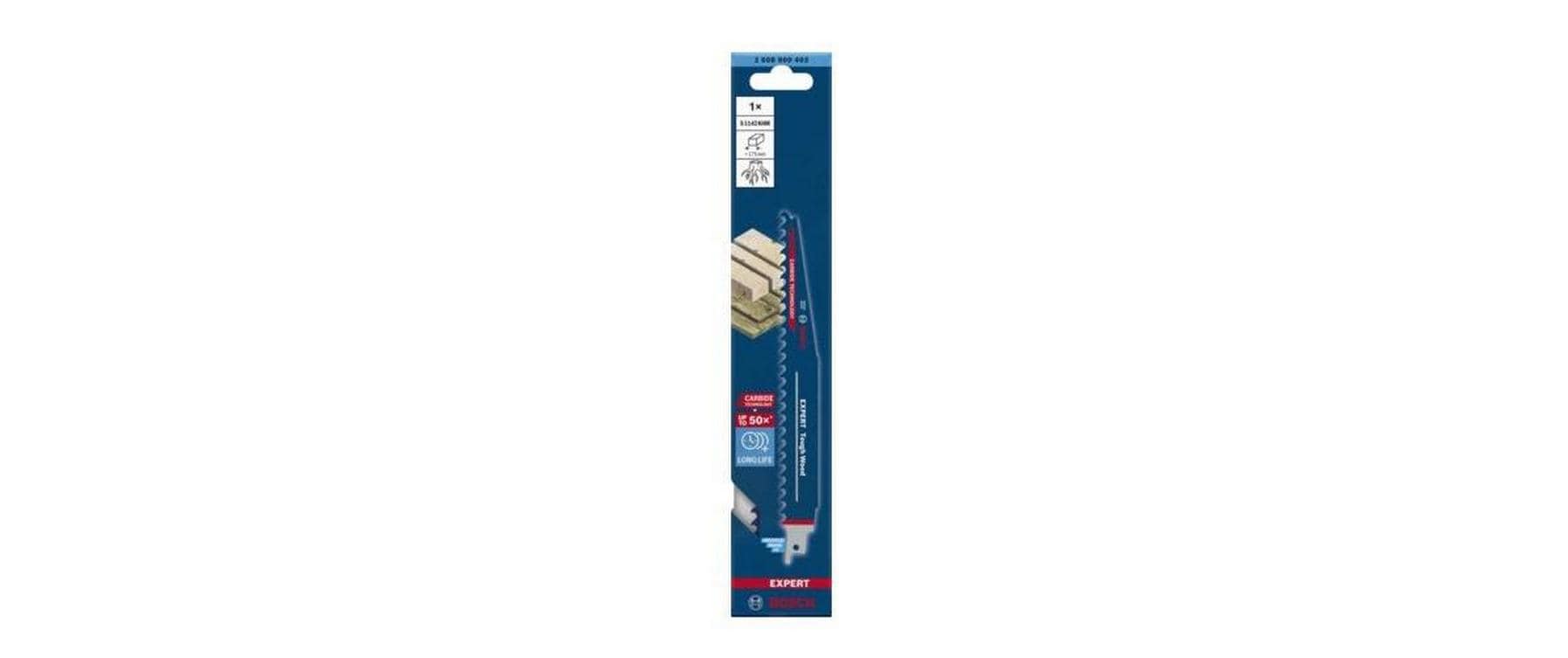 Bosch Professionelles EXPERT Tough Wood Säbelsägeblatt 175 × 225 × 8 mm Hartmetall – für Holz – 1 Stk