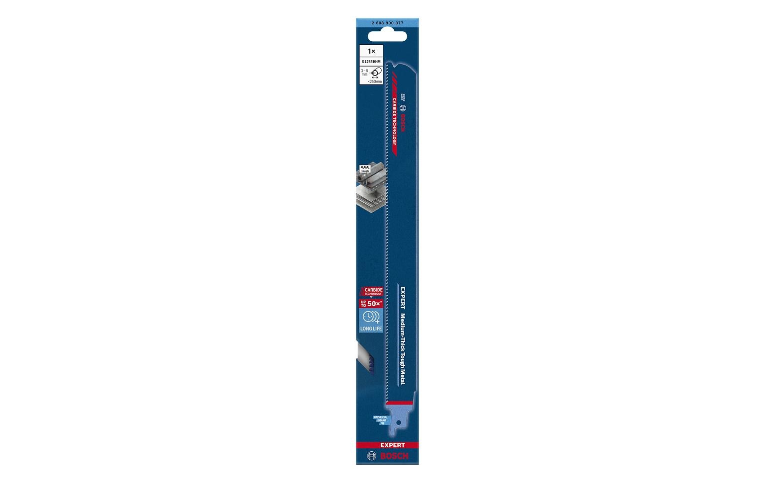 Bosch Säbelsägeblatt 250 mm Hochkohlenstoffstahl (HCS) – für Metall – 1 Stk