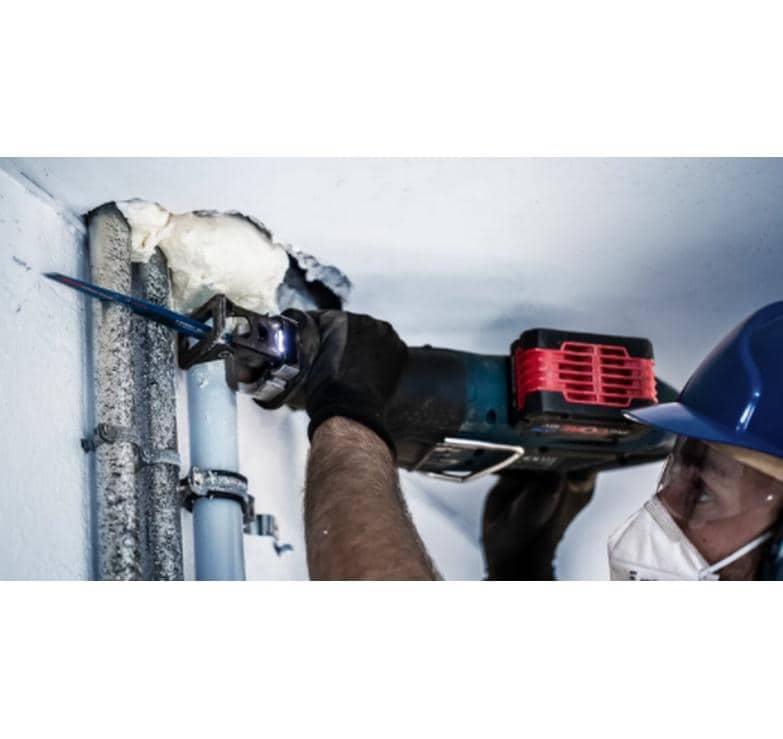 Bosch Säbelsägeblatt 300 mm Hartmetall – für Bauholz mit Nägeln, glasfaserverstärkter Kunststoff, Kunststoff