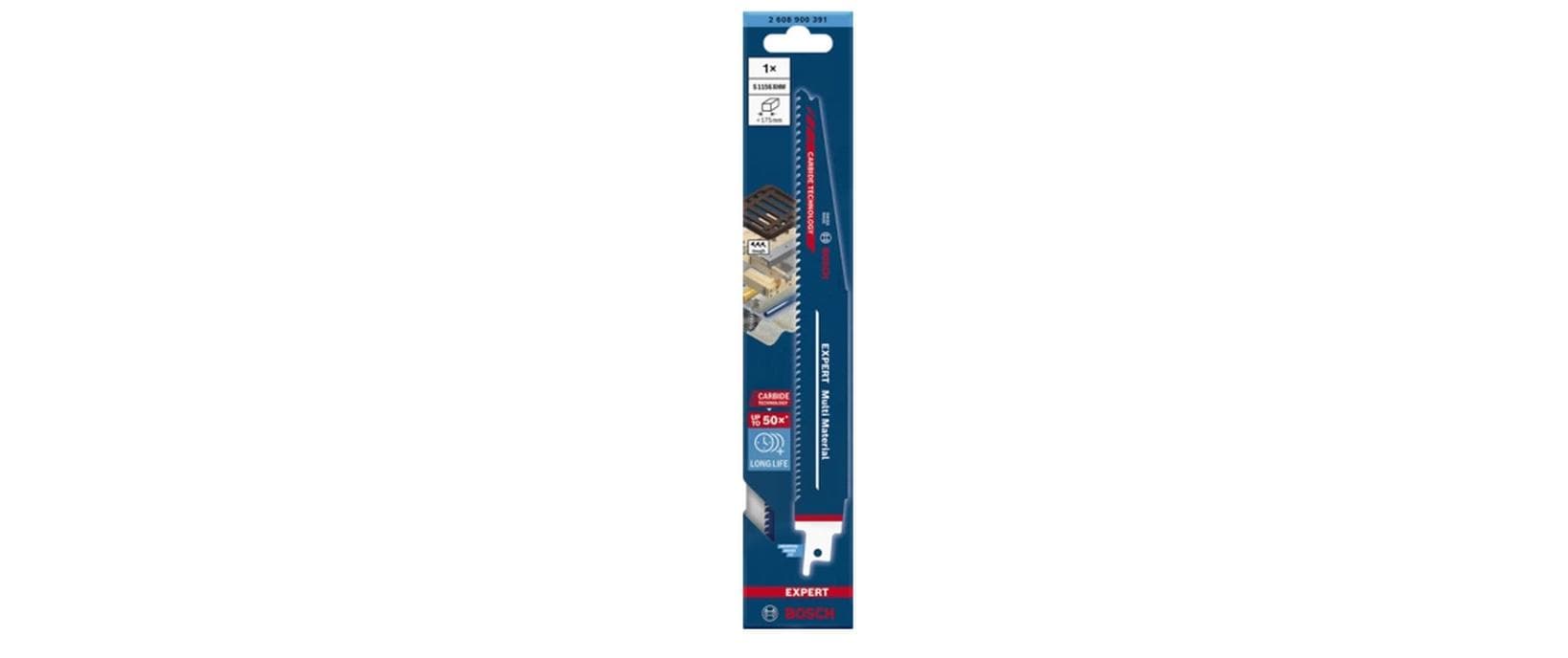 Bosch EXPERT Multi Material Säbelsägeblatt 175 mm HCS/TCT – für Metall, Holz, Kunststoff u. a. – 1 Stk