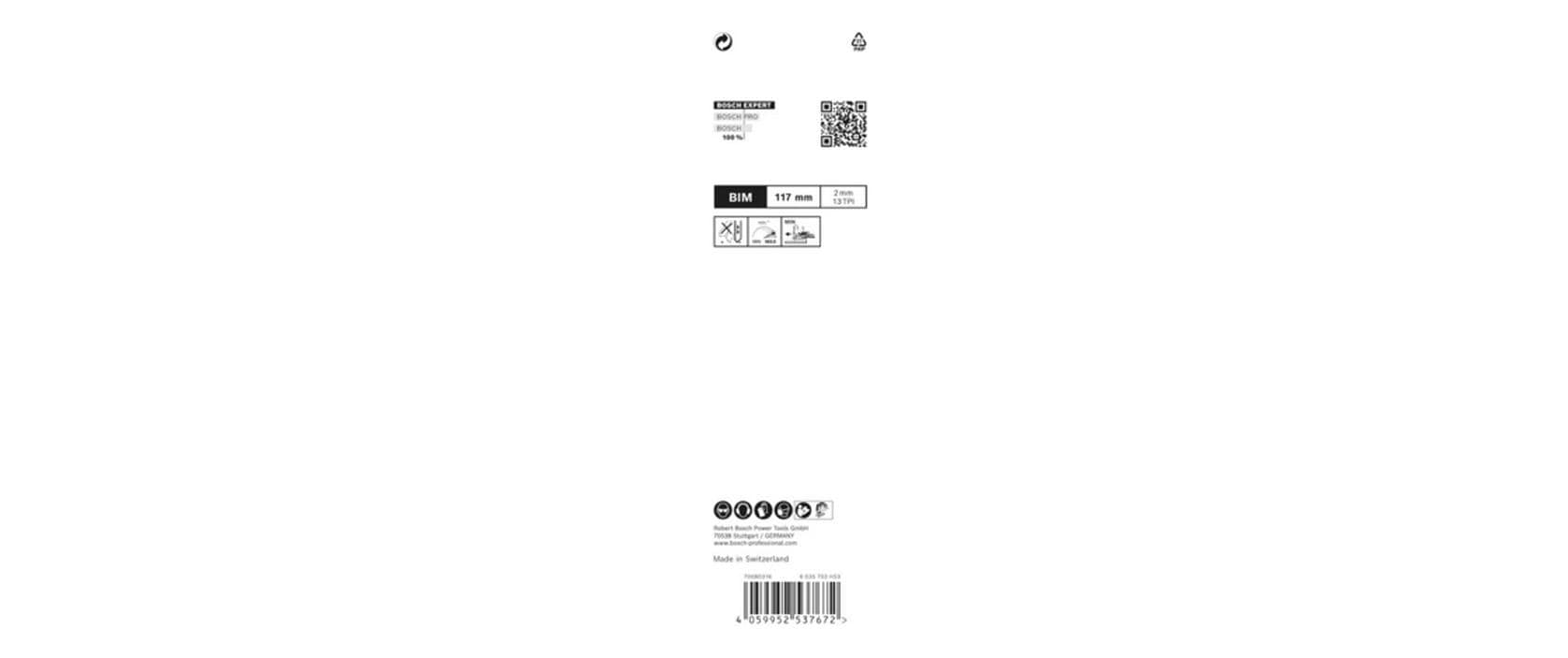 Bosch Stichsägeblatt, EXPERT Hardwood 2-SEITIG SAUBER, T308 BF, 117 mm, Edelstahl, 5 Stk.