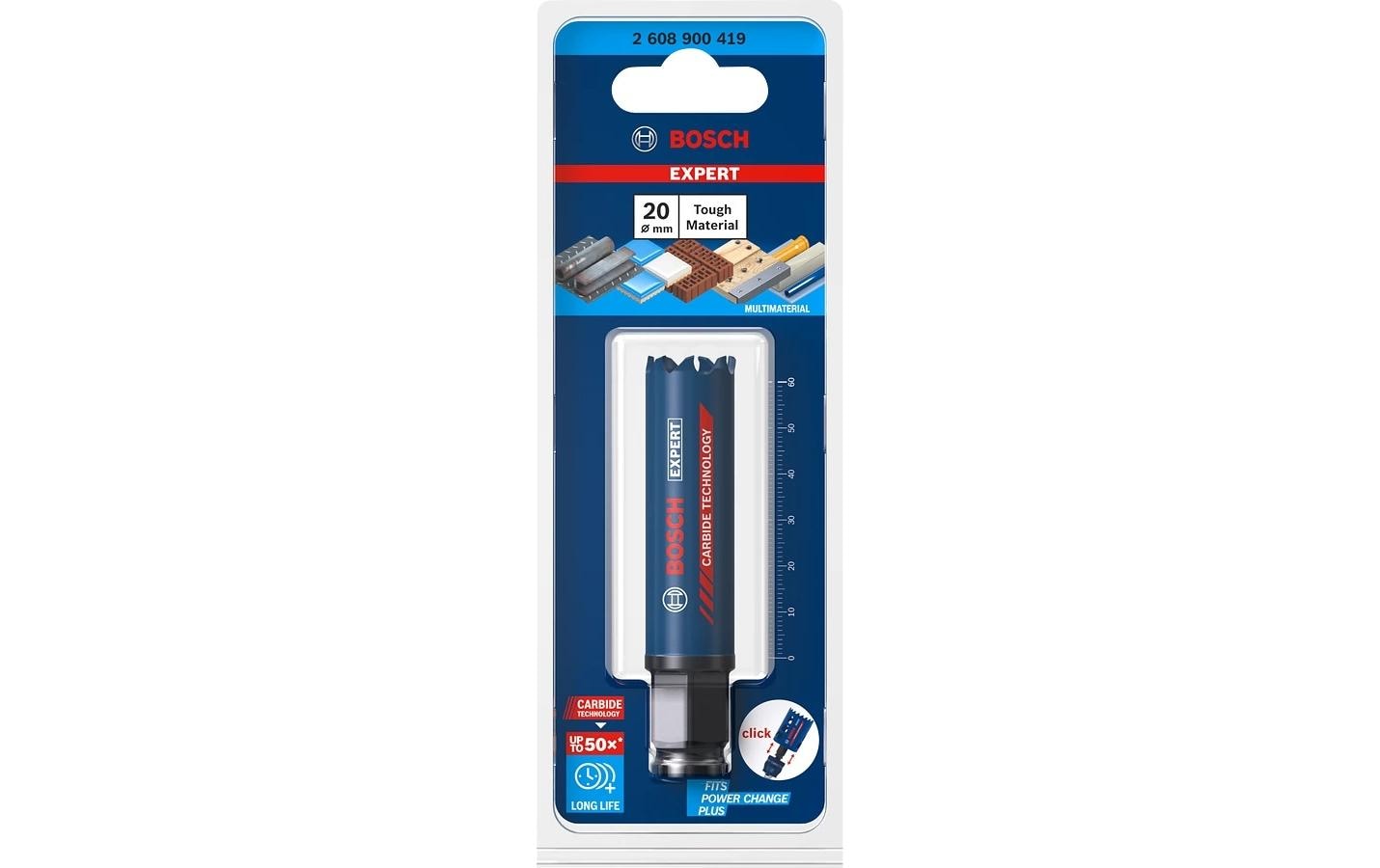 Bosch Professionelle EXPERT Tough Material Lochsäge 20 × 60 mm – für Fliesen – 1 Stk