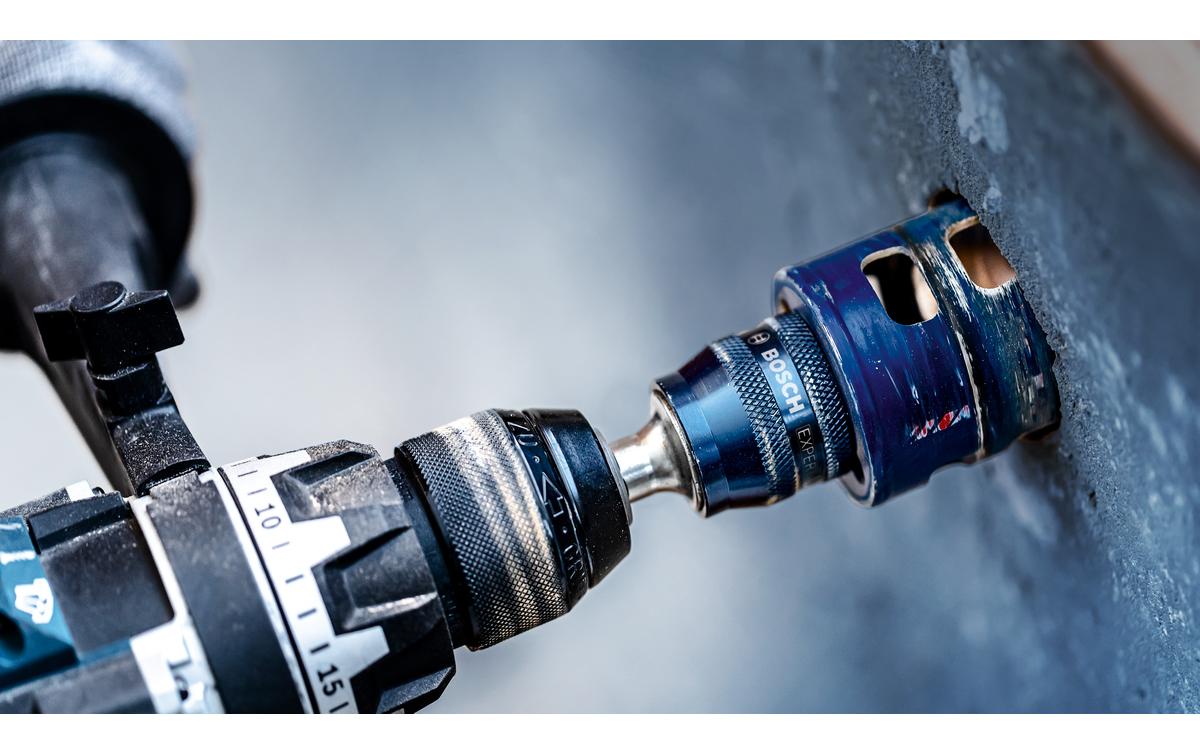 Bosch EXPERT Power Change Plus Adapter für Lochsäge 7,15 × 80 mm HSS 1/4" Sechskantschaft – für Metall, Kunststoff