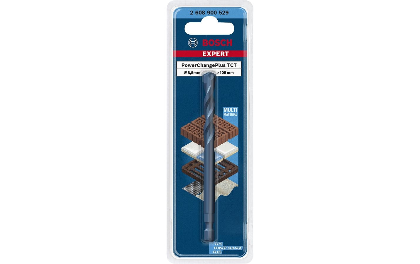 Bosch Zentrierbohrer, TCT, EXPERT Power Change Plus, 8,5 mm × 105 mm
