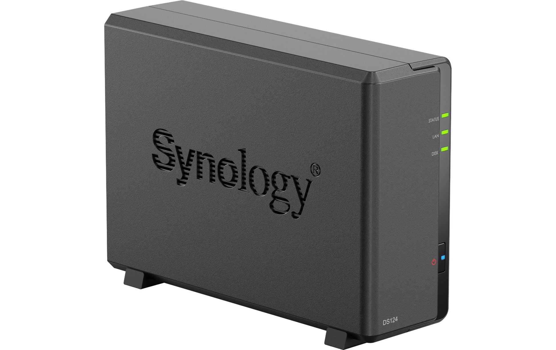 Synology DS124 – 1-Bay Desktop NAS – Realtek RTD1619B 1,7 GHz, 1 GB RAM, 1GbE, DSM