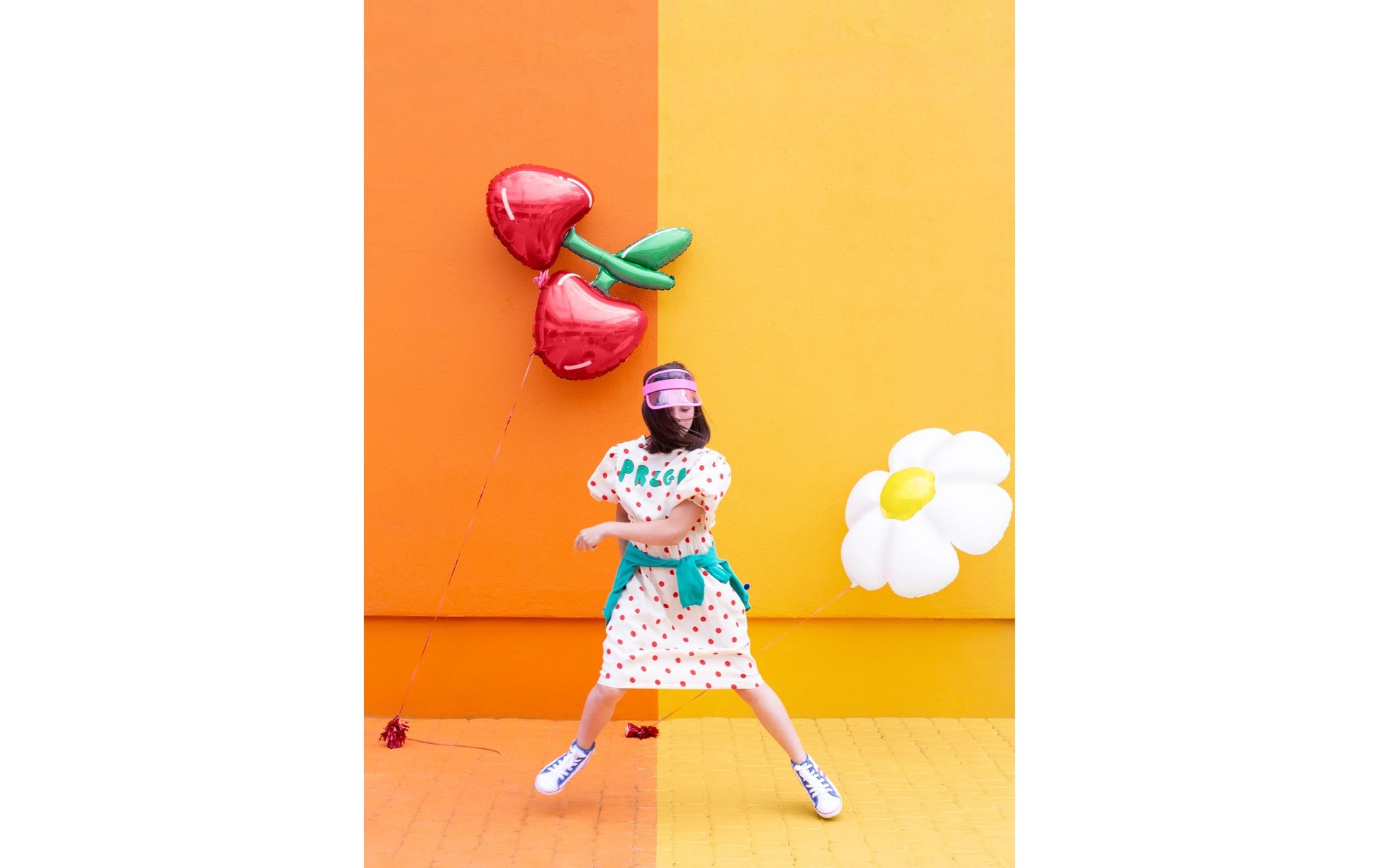 PartyDeco Folienballon Gänseblümchen – Gelb – 97 × 103 cm – 1 Stk