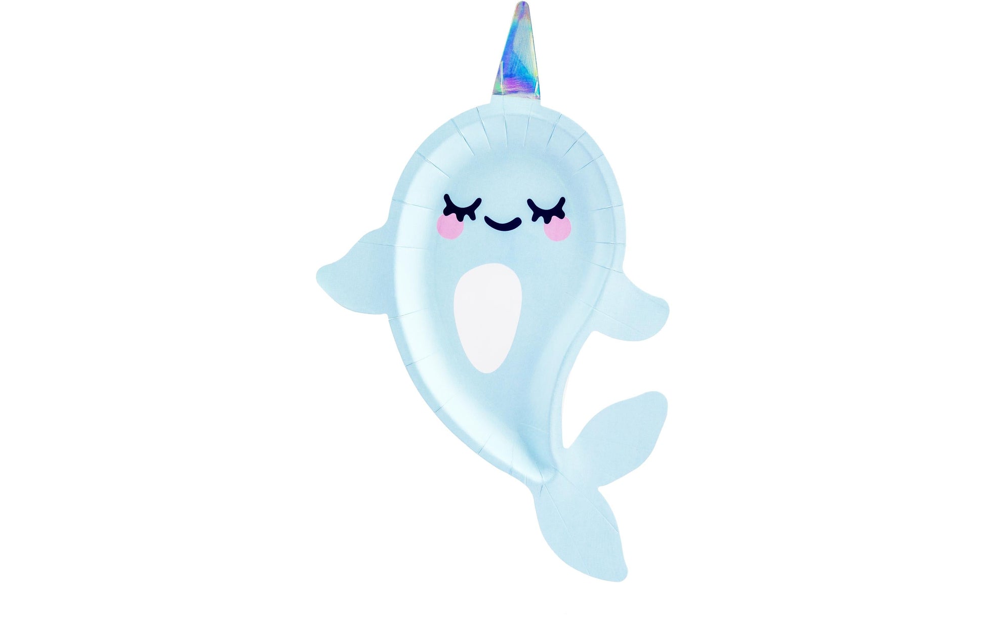 PartyDeco Teller, Papier/Karton, rechteckig – 18,5 × 29 cm, blau – 6 Stk.