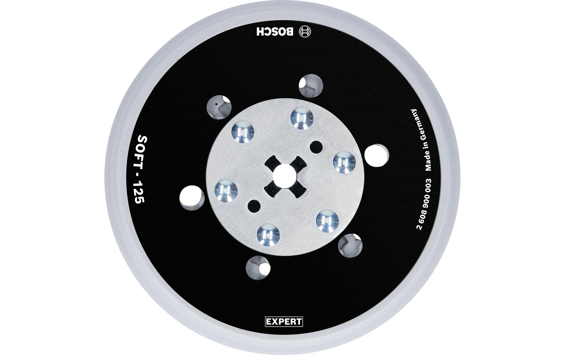 Bosch Stützteller, 125 mm, schwarz, grau