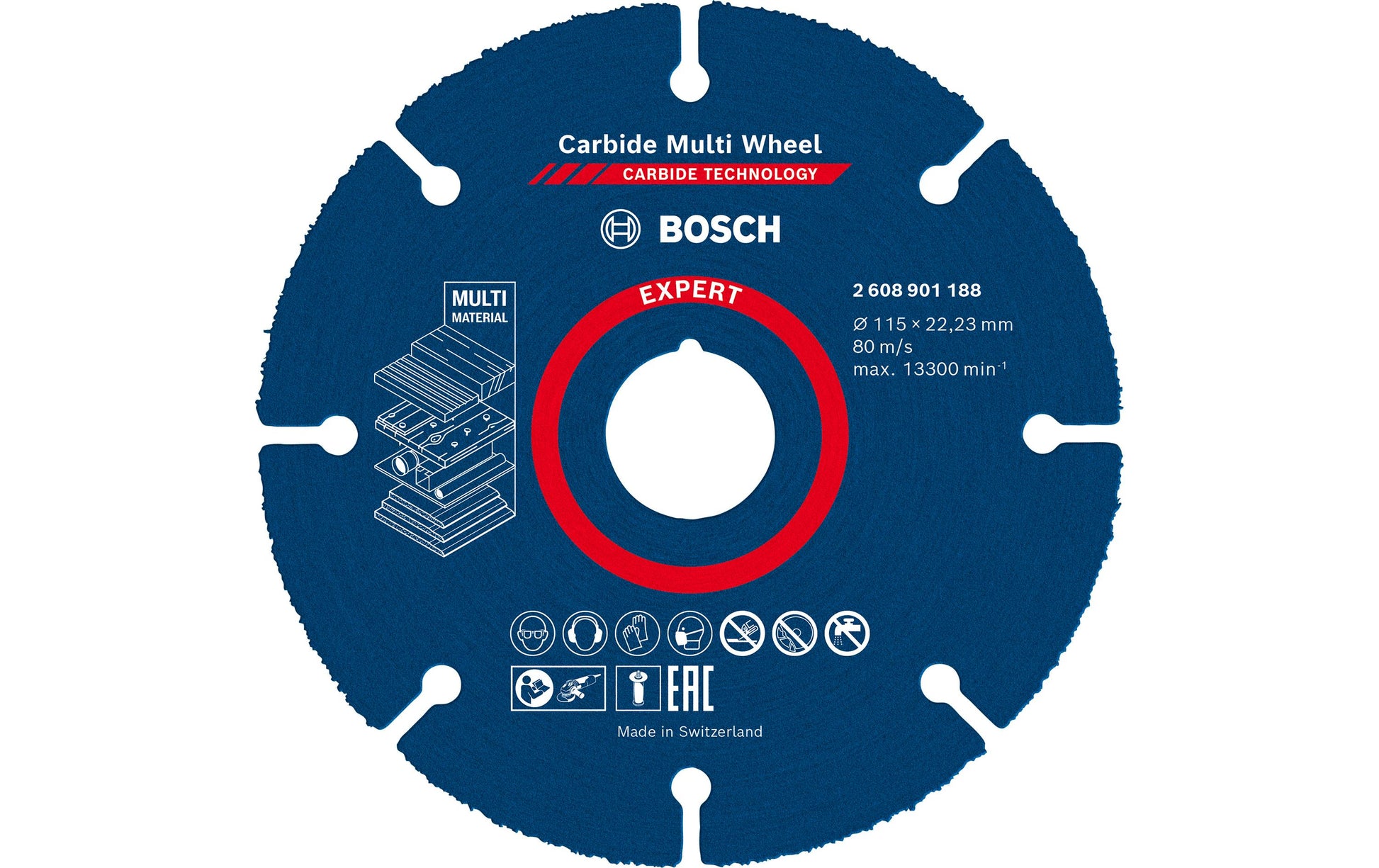 Bosch Trennscheibe, Carbide Multi Wheel, EXPERT, 115 mm, blau