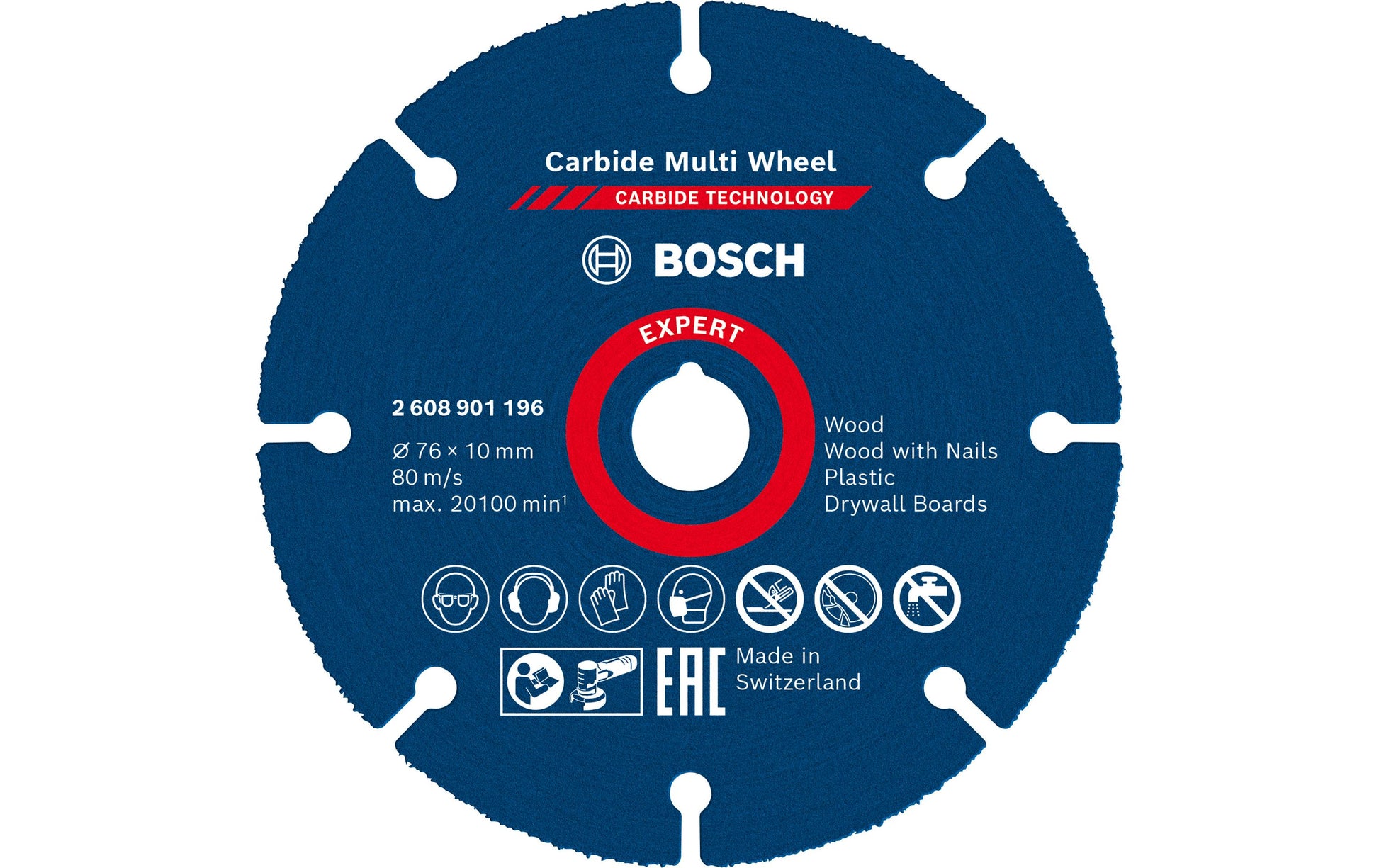 Bosch EXPERT Trennscheibe 76 × 10 mm Hartmetall – für Kunststoff, Holz – 1 Stk