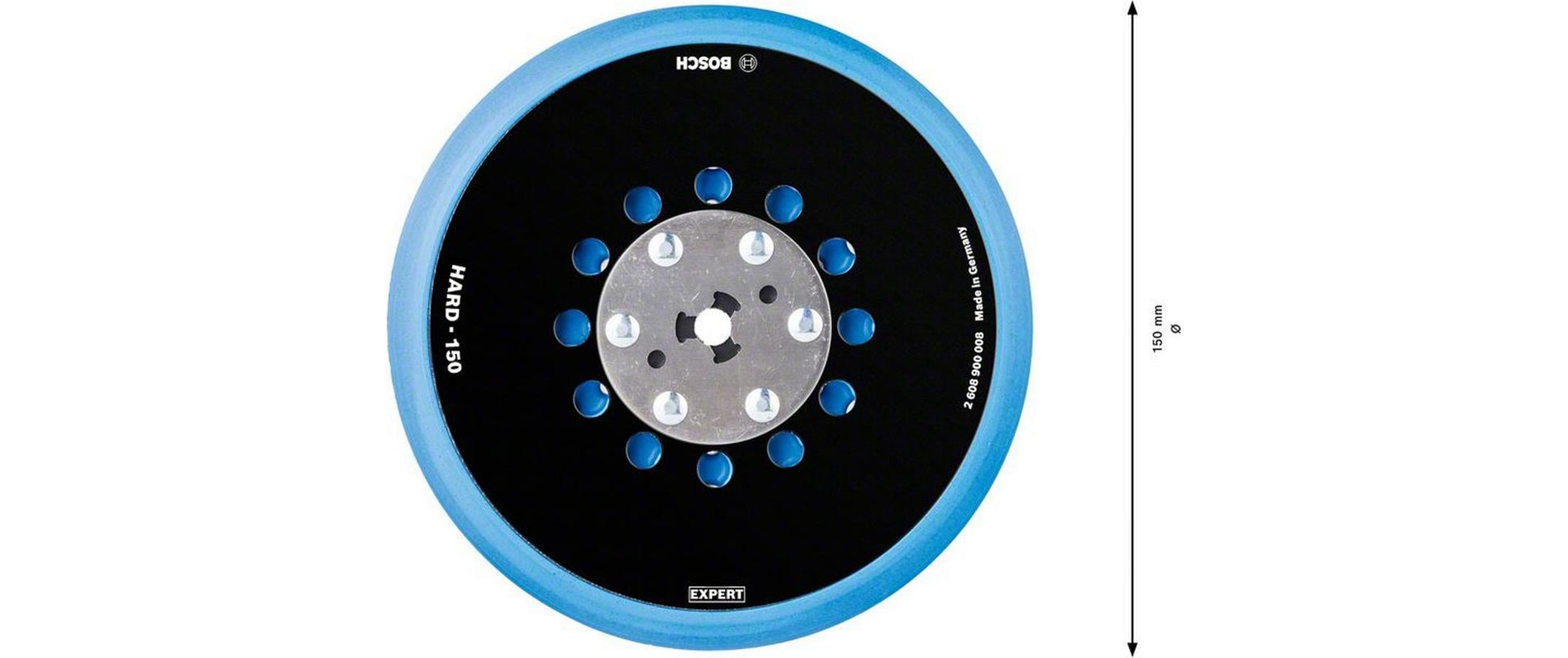 Bosch Stützteller, Multihole, EXPERT, 150 mm, schwarz, blau