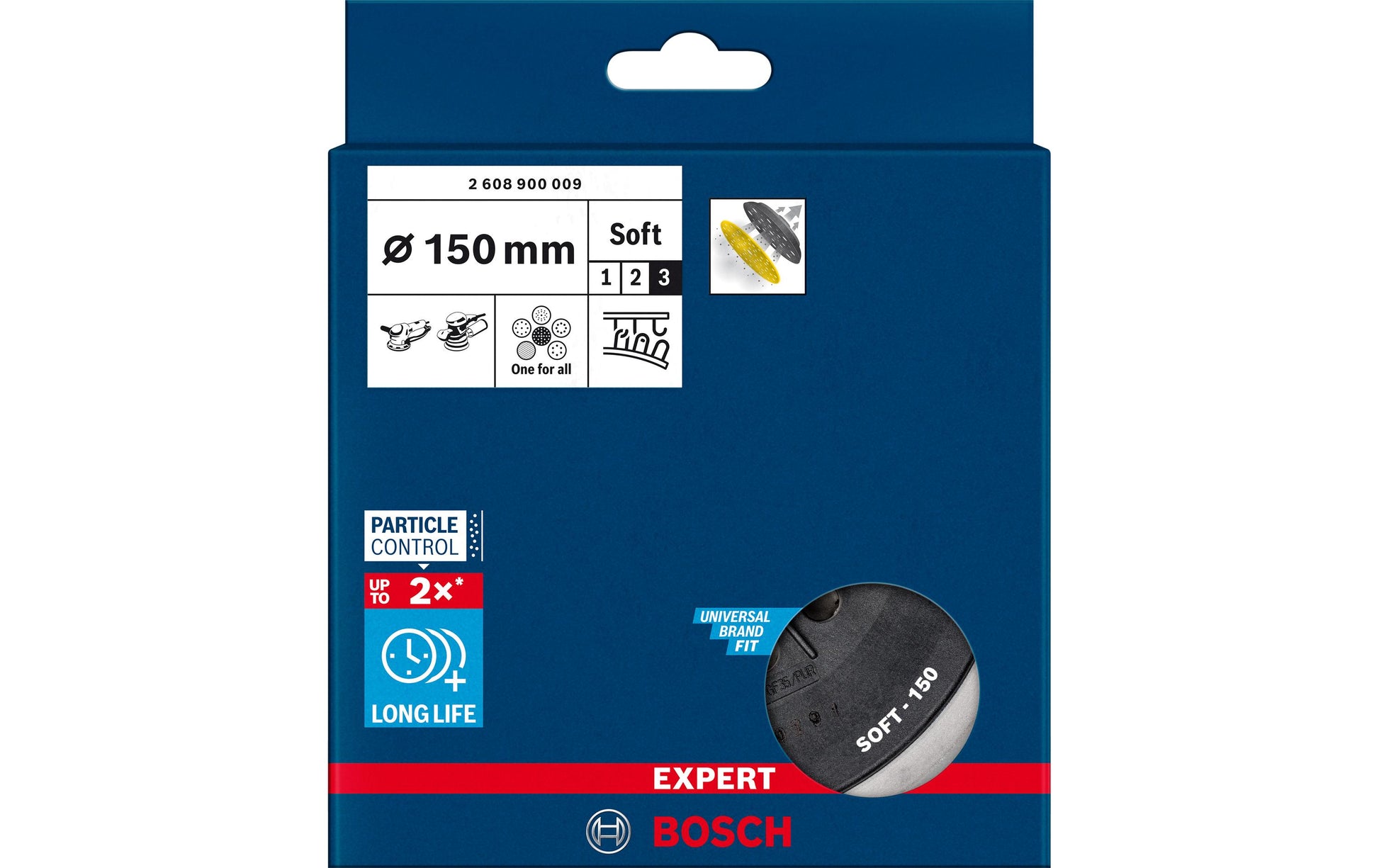 Bosch Stützteller, EXPERT Multihole, 150 mm, schwarz, grau