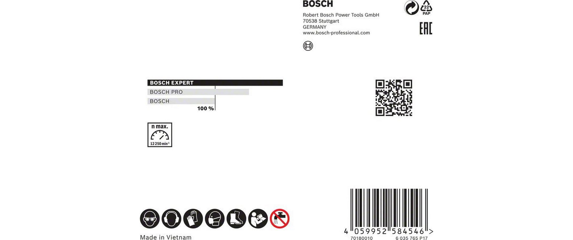 Bosch Diamanttrennscheibe, EXPERT, 125 mm, blau, grau