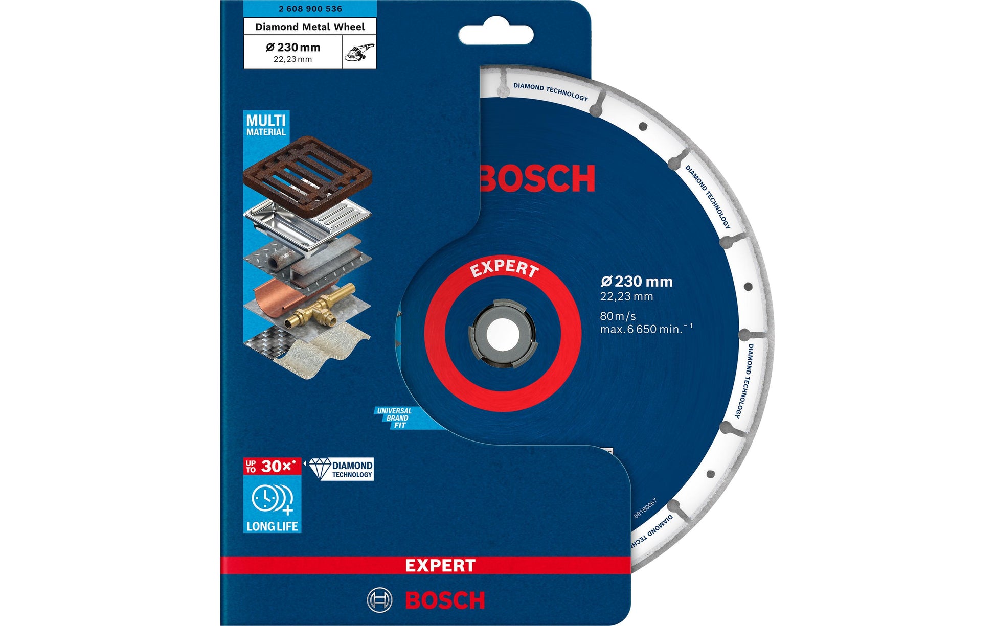 Bosch Trennscheibe, EXPERT Diamond, 230 mm × 22 mm, blau