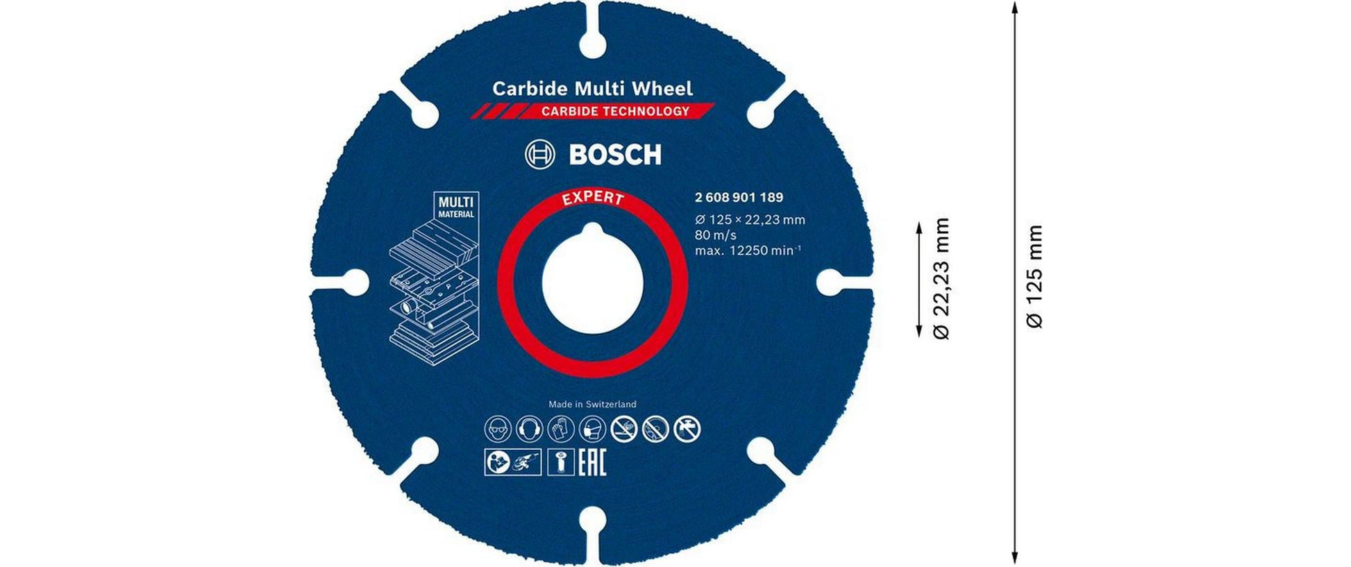 Bosch Trennscheibe, 125 mm, Blau