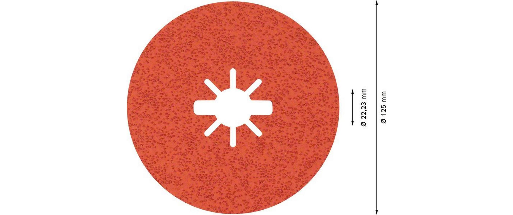 Bosch Fiberschleifscheibe, EXPERT R782 X-LOCK, 125 mm × 22,2 mm, orange, 25 Stk.