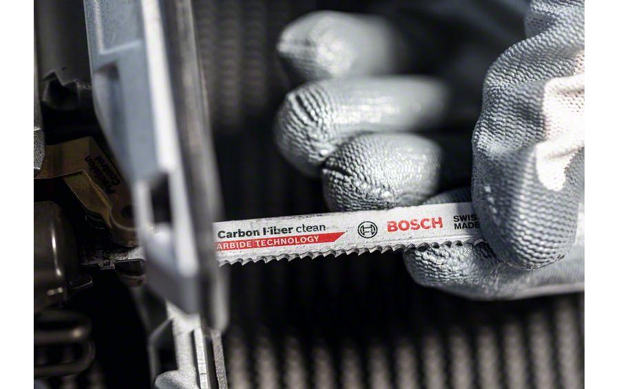 Bosch EXPERT Carbon Fiber Clean Stichsägeblatt 92 mm Hartmetall – 3 Stk – für Faserplatte, Kunststoff