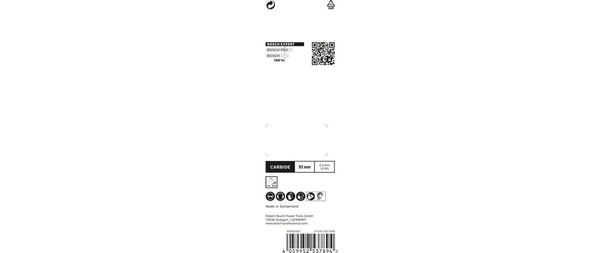 Bosch EXPERT Carbon Fiber Clean Stichsägeblatt 92 mm Hartmetall – 3 Stk – für Faserplatte, Kunststoff