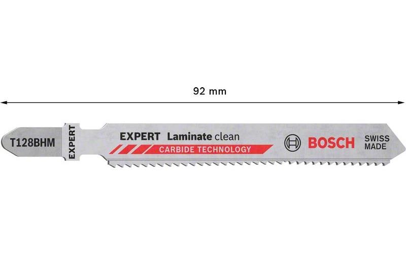 Bosch Professionelles EXPERT Stichsägeblatt 92 mm Hartmetall – für Laminat – 3 Stk – 14 TPI