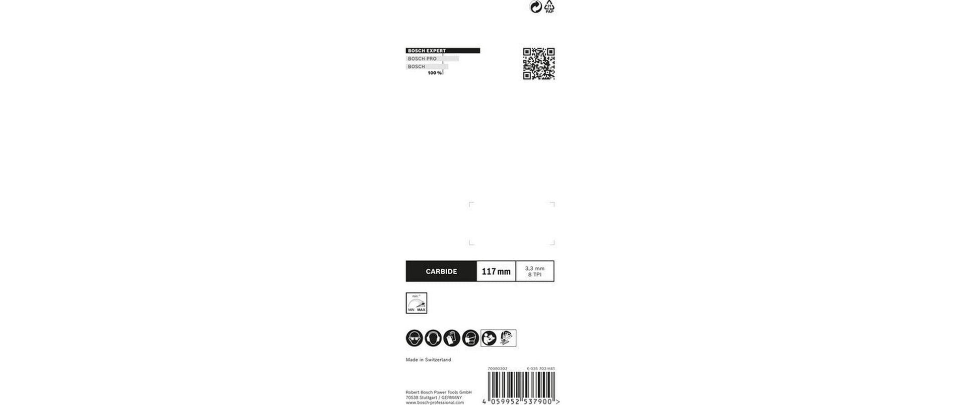 Bosch Professional EXPERT T 301 CHM Stichsägeblatt 117 mm Hartmetall – 3 Stk – für Kunststoff