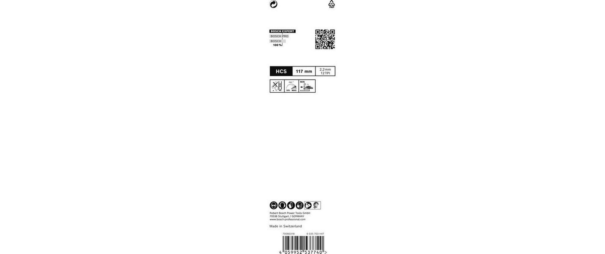 Bosch Professionelles EXPERT Wood Stichsägeblatt 117 × 2,2 mm HCS – für Holz – 3 Stk