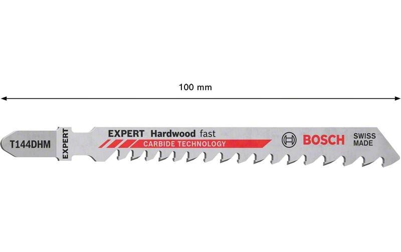 Bosch EXPERT Stichsägeblatt 100 mm Hartmetall – für Holz, Kunststoff – 3 Stk