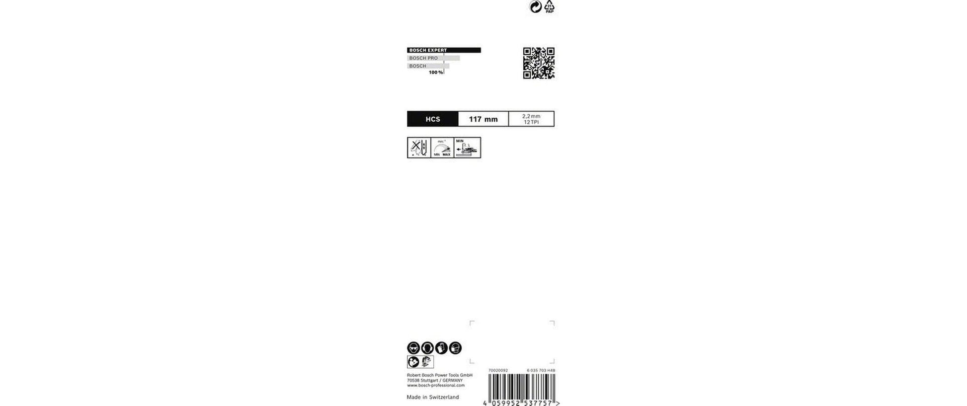 Bosch Professionelles EXPERT Wood Stichsägeblatt 117 × 2,2 mm HCS – für Holz – 5 Stk