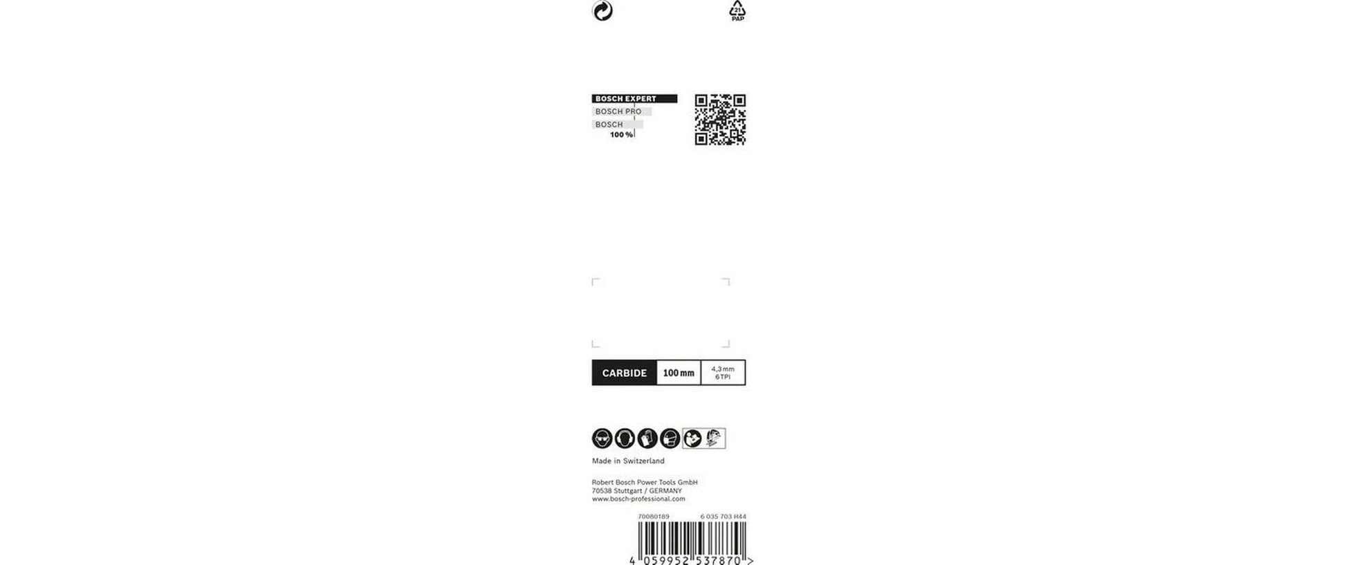 Bosch Professionelles Stichsägeblatt 100 mm Hartmetall – für Faserzement, GFK, Gipskarton – 3 Stk