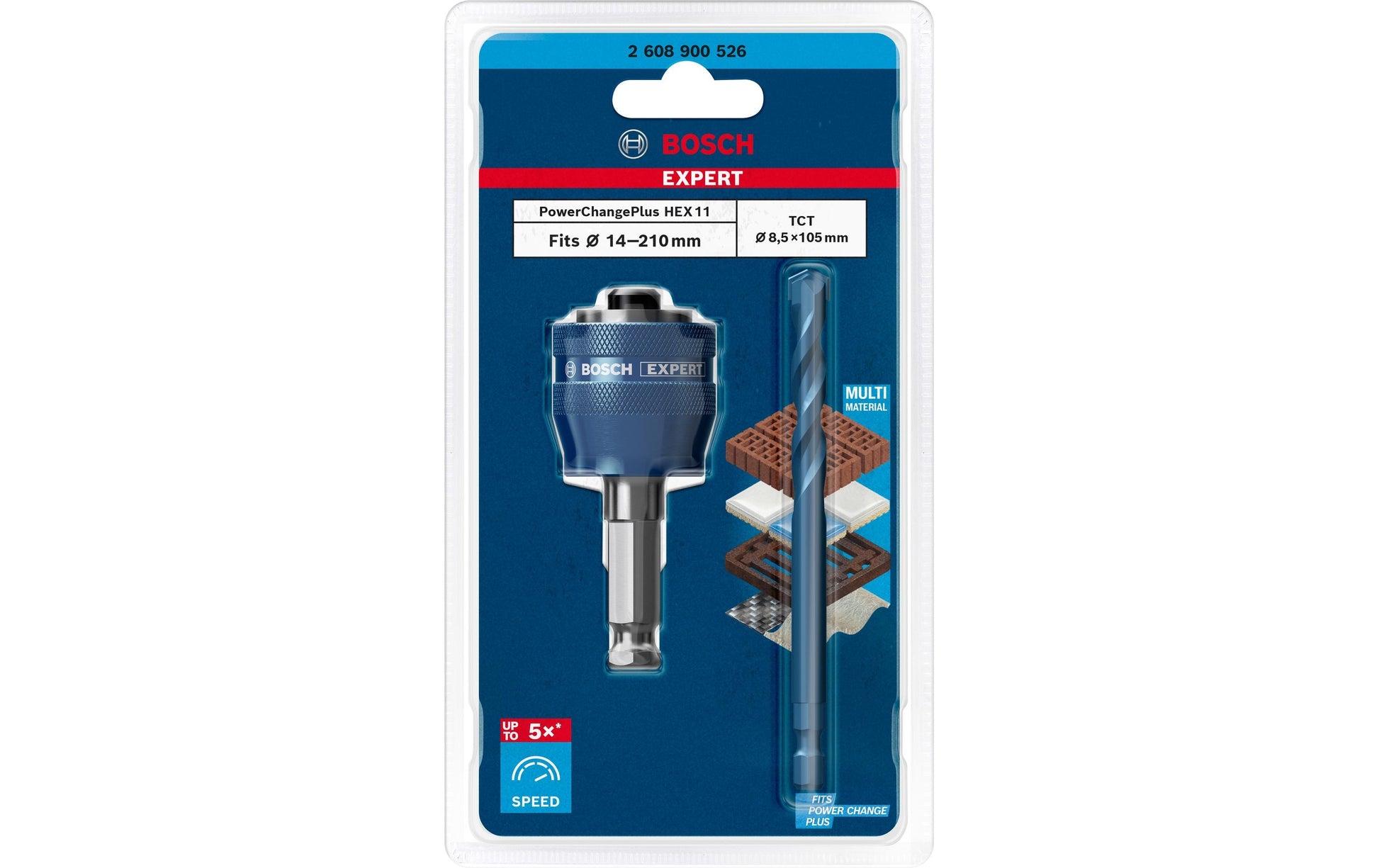 Bosch Professioneller Zentrierbohrer 8,5 × 105 mm TCT – für Mauerwerk & Beton, Metall, Kunststoff – 2 Stk