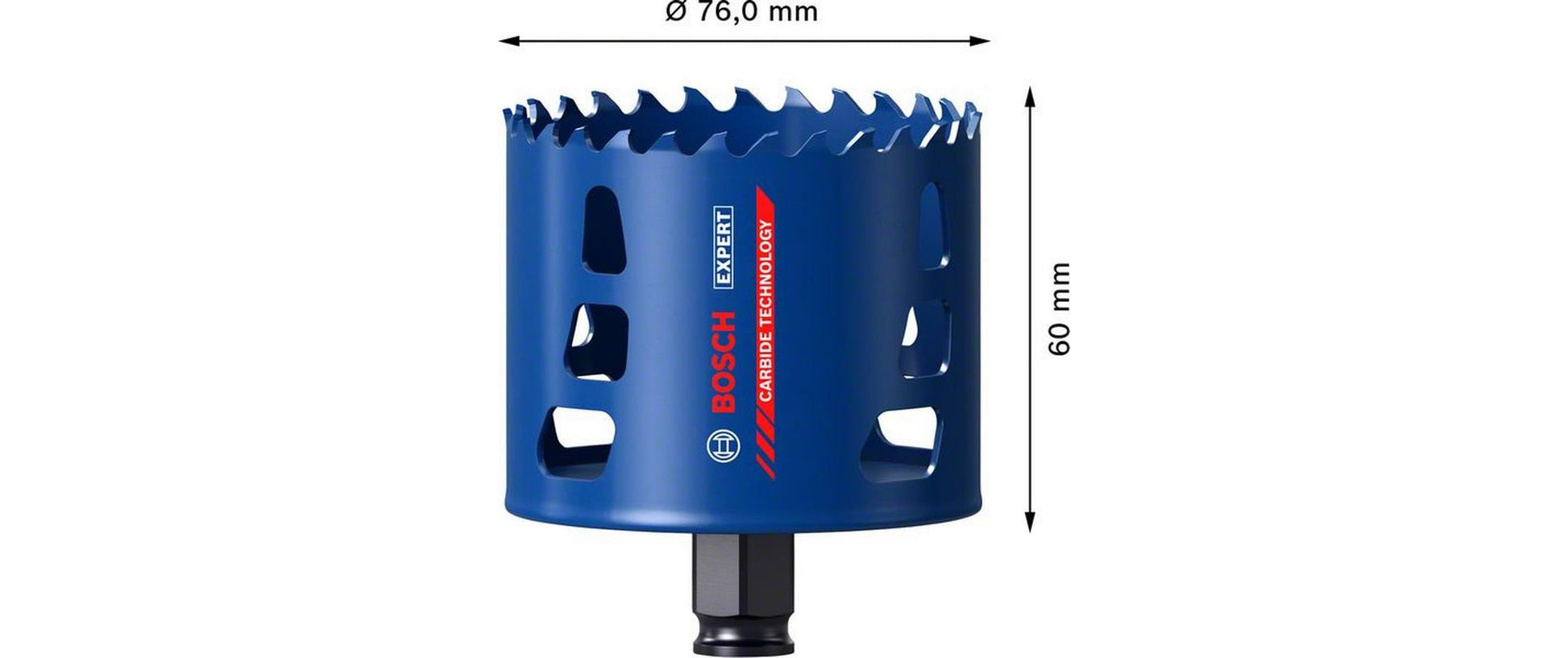 Bosch EXPERT Tough Material Lochsäge 76 mm – für Mauerwerk & Beton, Kunststoff, Metall u. a. – 1 Stk