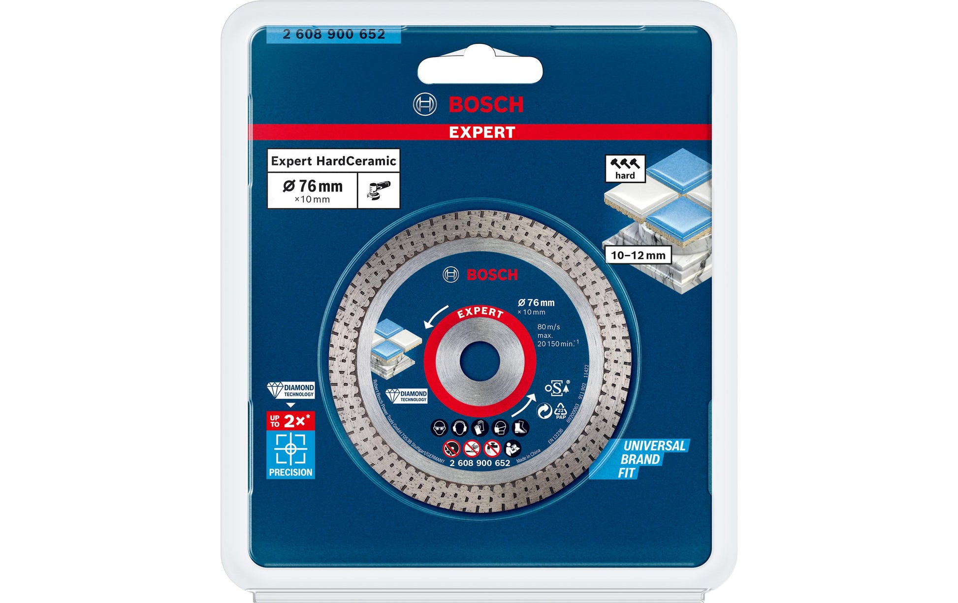 Bosch Diamanttrennscheibe, EXPERT HardCeramic, 76 mm