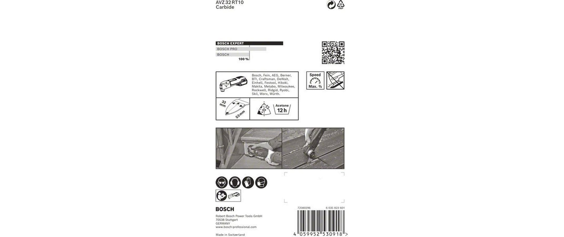 Bosch EXPERT Schleifpapier 32 × 99 mm – für Holz – 1 Stk