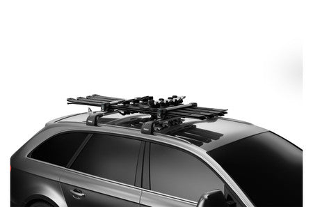 Thule Skiträger SnowPack 7326 – abschliessbar – für WingBar/SlideBar/SquareBar – Ladebereich 75 cm