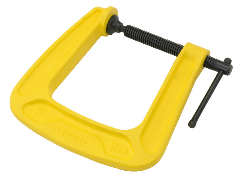 Stanley Maxsteel C-Zwinge – Spannweite 75 mm, Schliesskraft 680 kg, Backenhöhe 57 mm, mit T-Griff