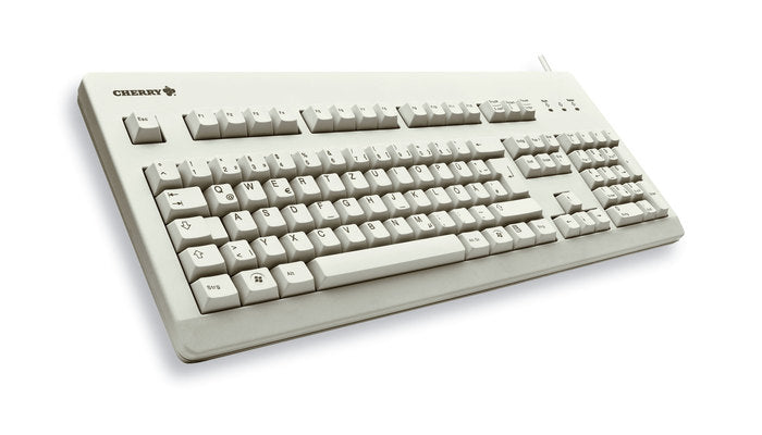 CHERRY G80-3000 – Tastatur, kabelgebunden (USB), US-Layout (EN), Fullsize (mit Ziffernblock) – für Windows