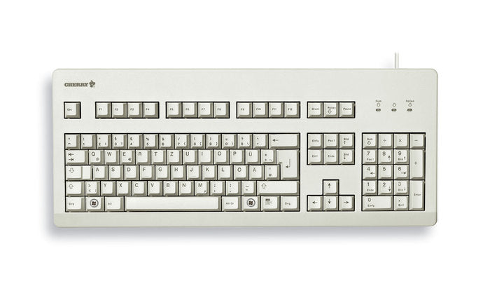 CHERRY G80-3000 – Tastatur, kabelgebunden (USB), UK-Layout (EN), Fullsize (mit Ziffernblock) – für Windows