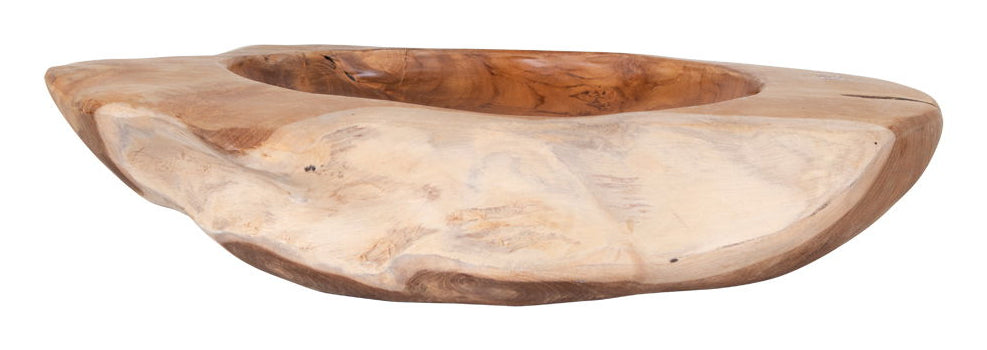 House Nordic Schale – Teakholz, Natur – Ø 40 × 12 cm